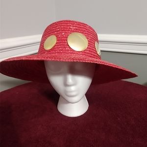 Hot pink Straw Hat Wide Brim